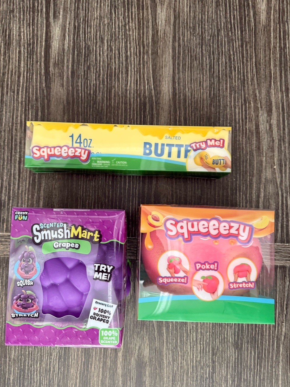 NWT Viral Squishy Bundle Set Grape, Peach & Butter